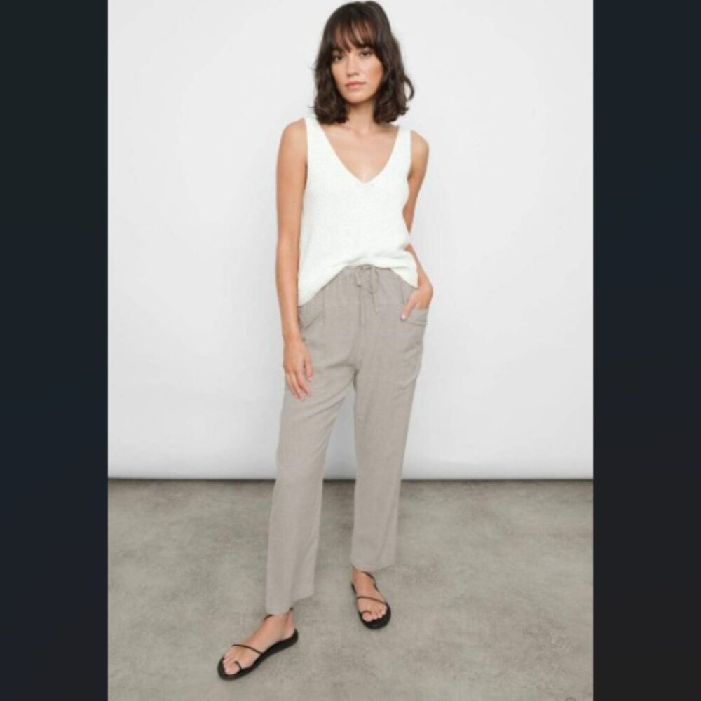 Rails Darby Linen-Blend Drawstring Pants in Wheat